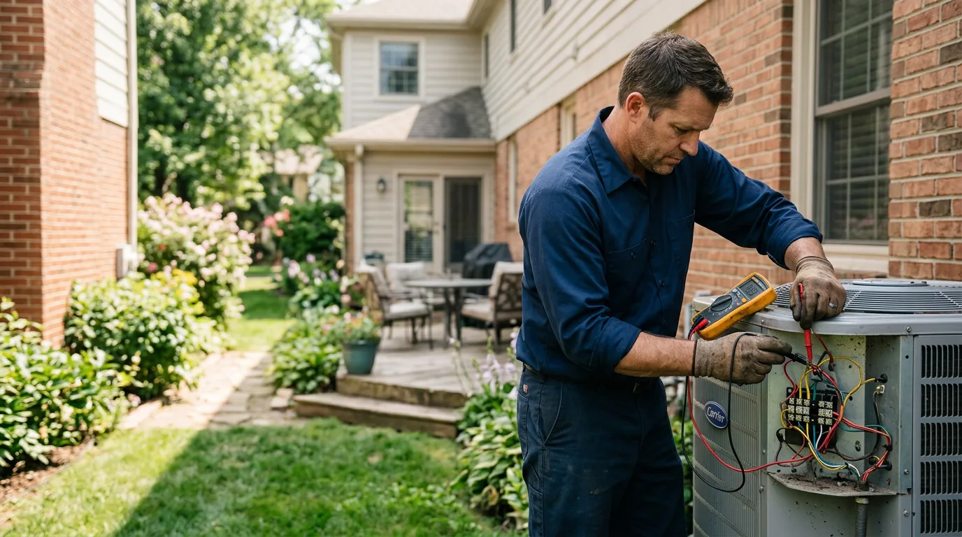 HVAC technician working near Perkinsville, NY